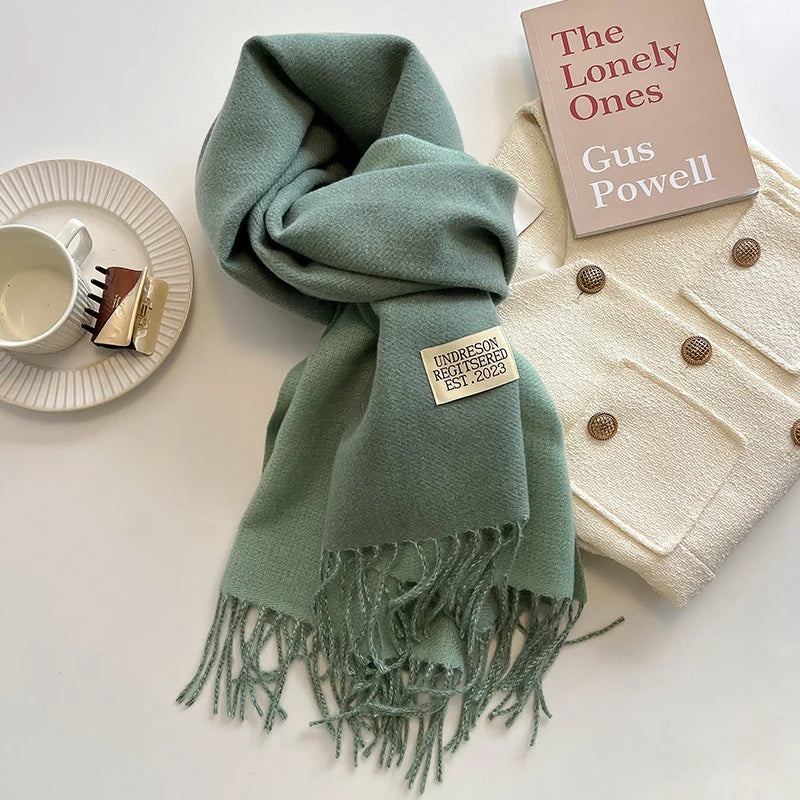 Fashion Solid Cashmere Warm Scarf