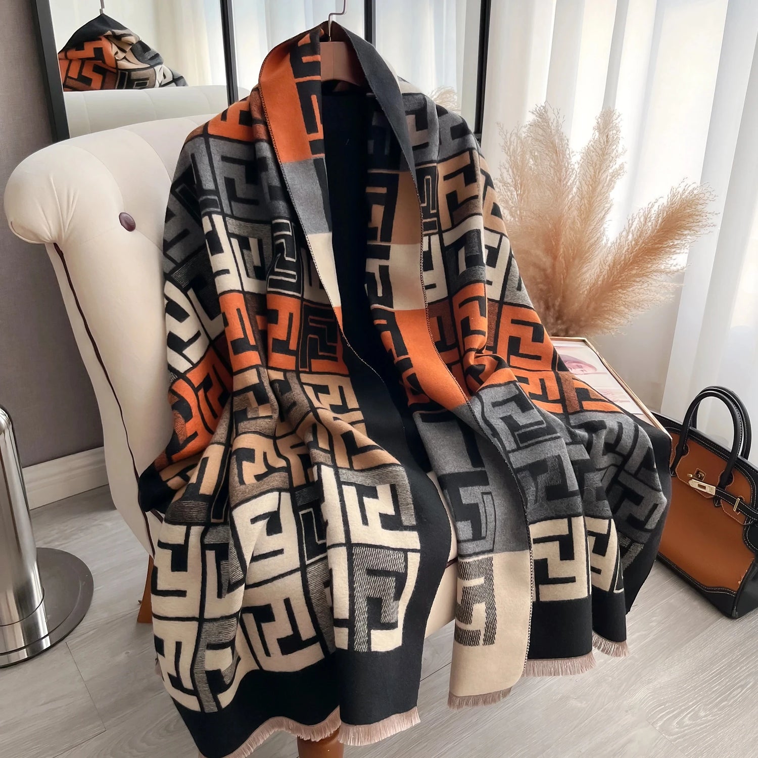 Tassel Shawl Coldproof Windproof Blanket Scarf 2024New