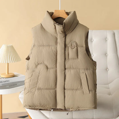 Warm Sleeveless Jacket Fashion Cotton-Padded Vest