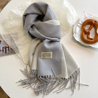 Fashion Solid Cashmere Warm Scarf