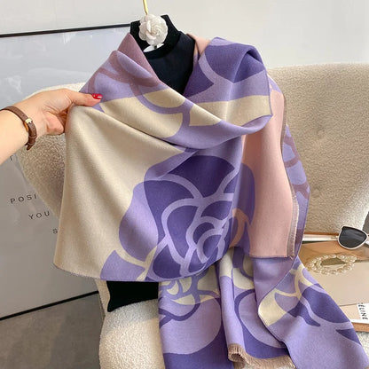 Winter Women Pashmina Shawls Warm Blanket Wraps