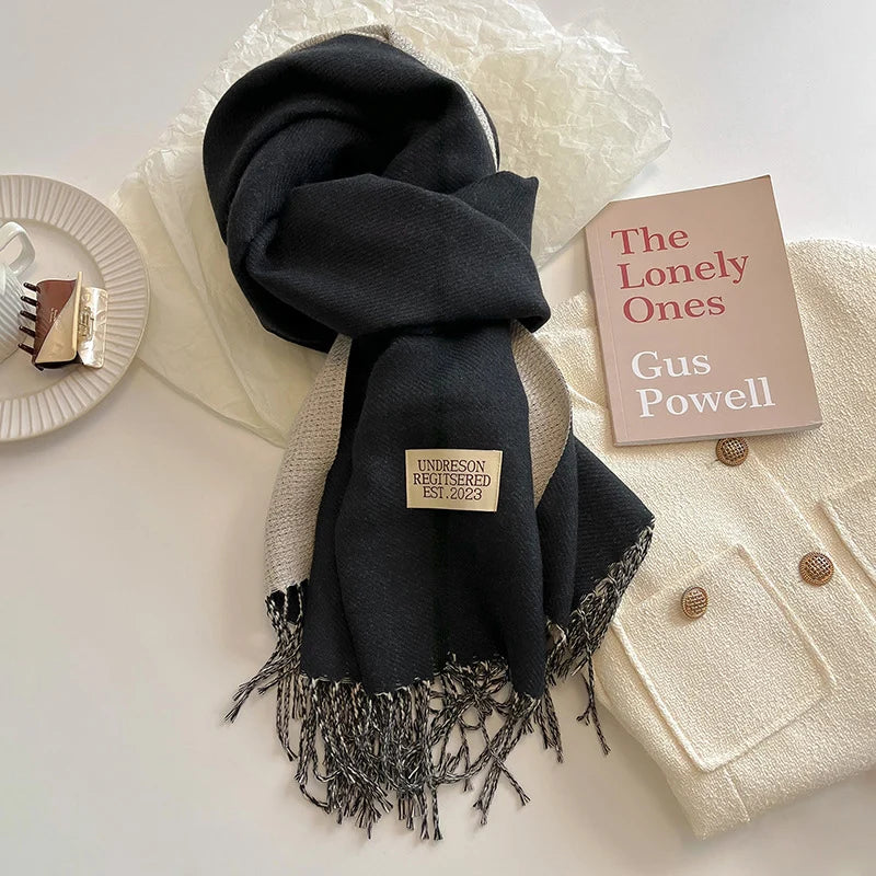 Fashion Solid Cashmere Warm Scarf