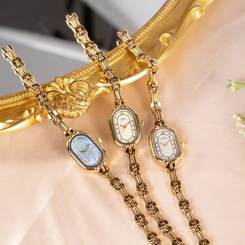 Women Golden Watch Luxury Fashion Vintage Watches