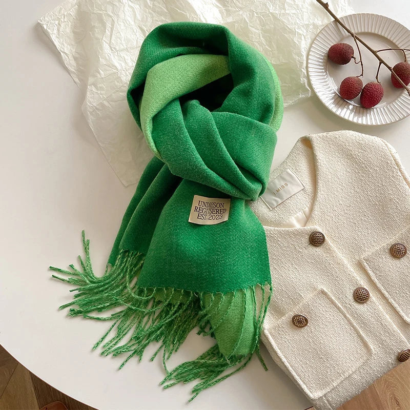 Fashion Solid Cashmere Warm Scarf