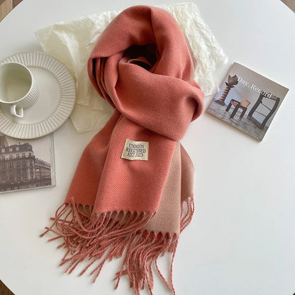 Fashion Solid Cashmere Warm Scarf