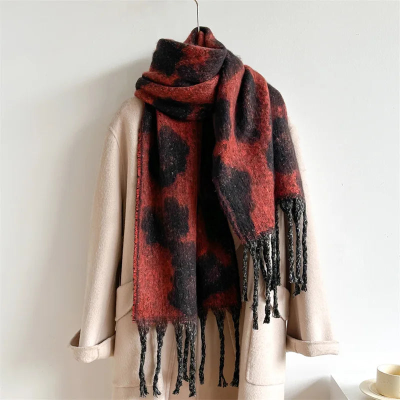 Thicken Warm Shawl Fashion Lady Pashmina Tassel Blanket Bandana Scarves