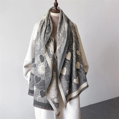 Winter Cashmere Scarf for Women Shawl Wrap Female Luxury Brand