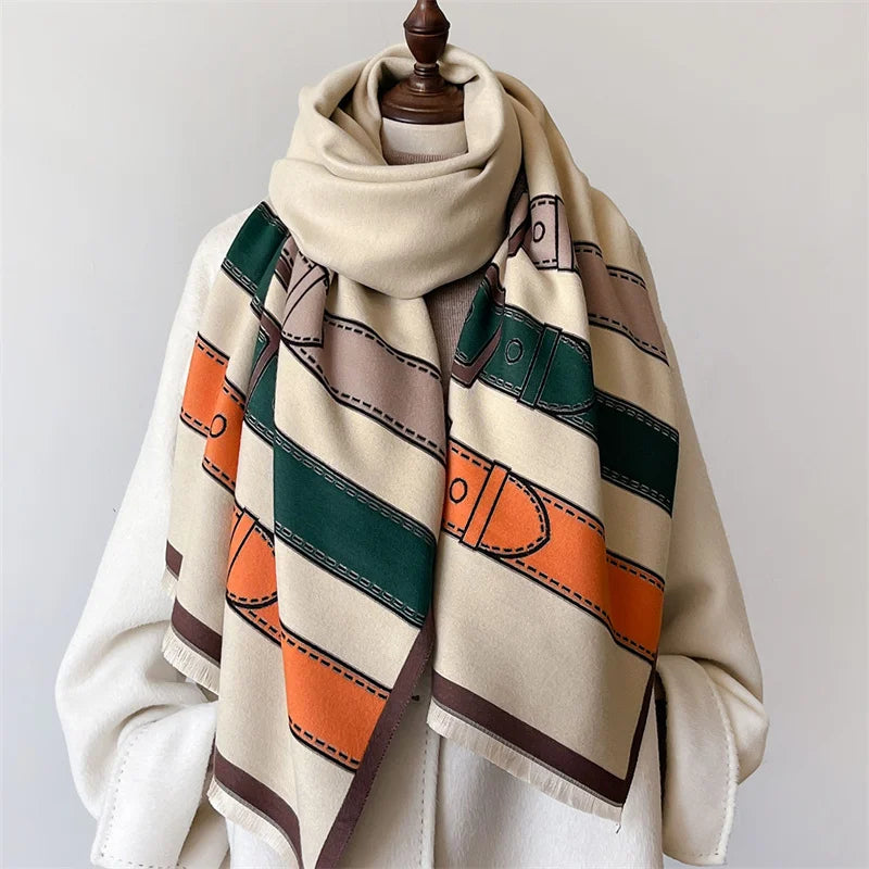 Warm Shawl Women Scarf Luxury Cashmere Winter Blanket