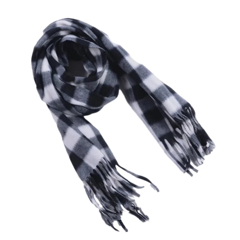 Winter Fall Warm Scarf Big Tartan Scarves Wrap Shawl Classical Tassels