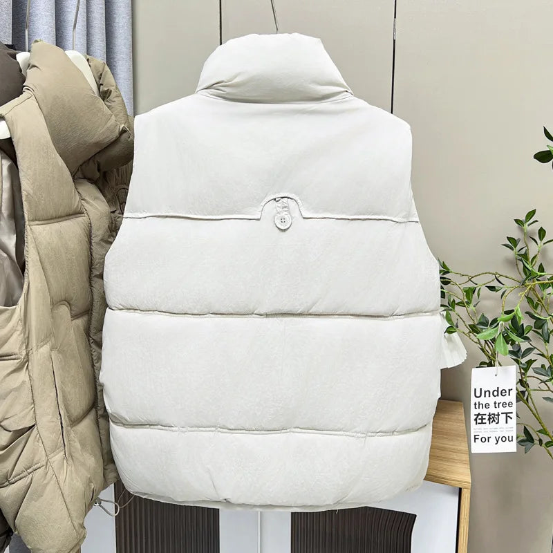 Warm Sleeveless Jacket Fashion Cotton-Padded Vest