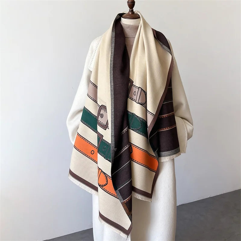 Warm Shawl Women Scarf Luxury Cashmere Winter Blanket