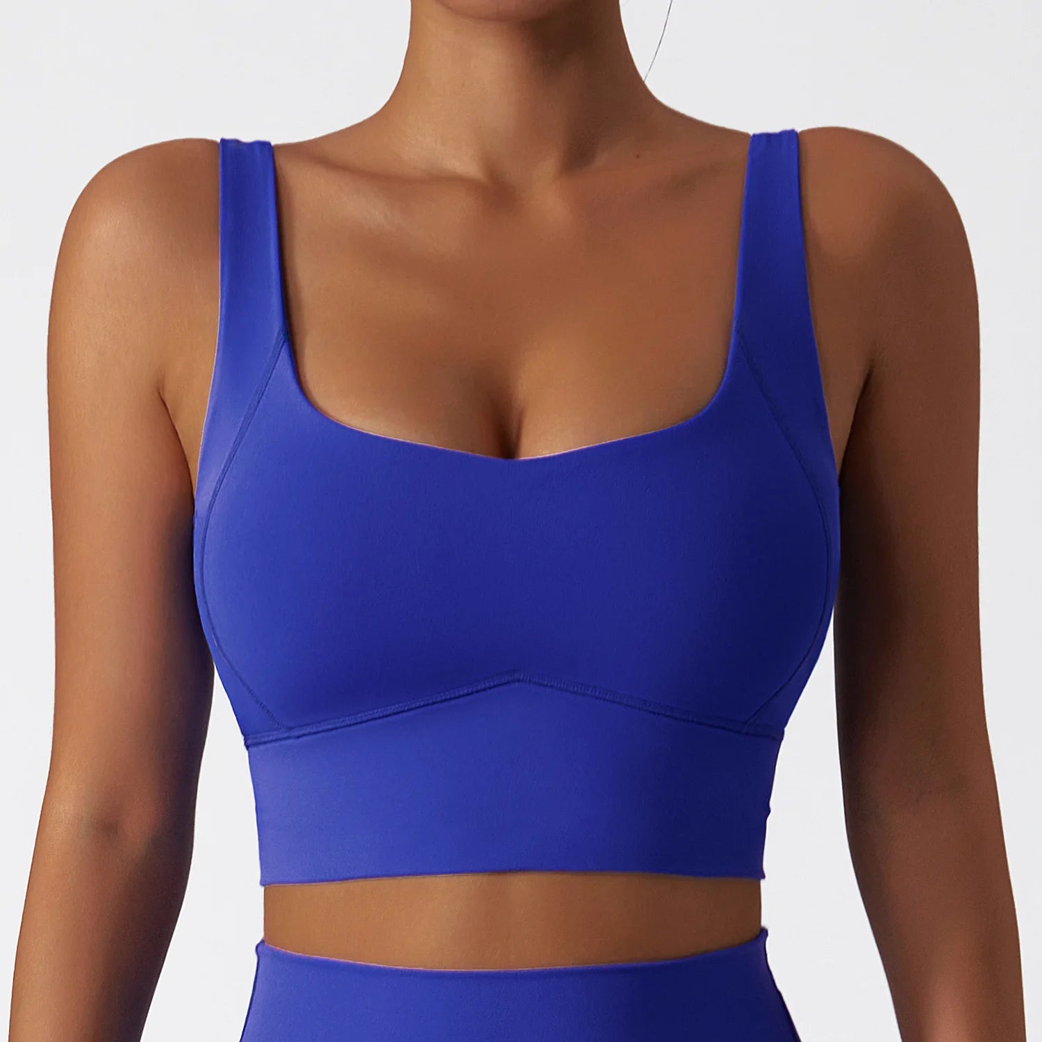 Crop Top Yoga Vest Shockproof With Chest Pad High Strength Fitness Clothing Sports Bra