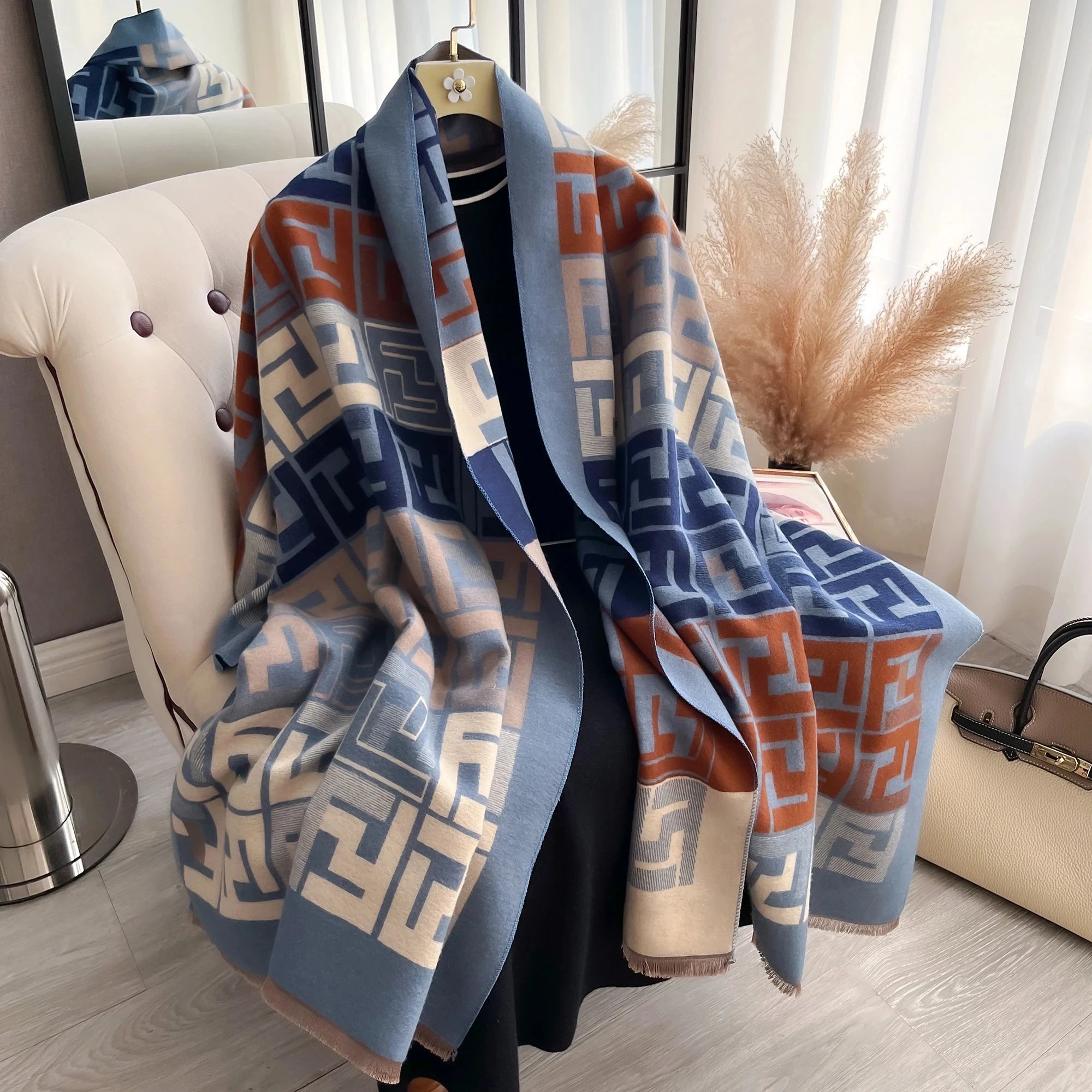 Tassel Shawl Coldproof Windproof Blanket Scarf 2024New