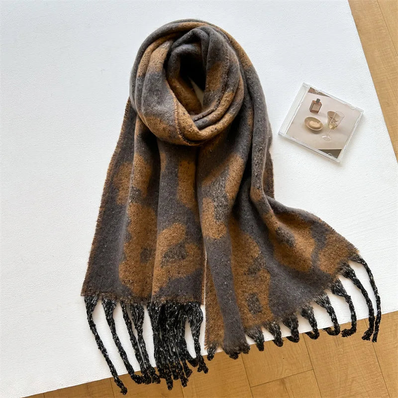 Thicken Warm Shawl Fashion Lady Pashmina Tassel Blanket Bandana Scarves